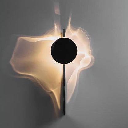 Mirrored Disc Sculptural Wall Light