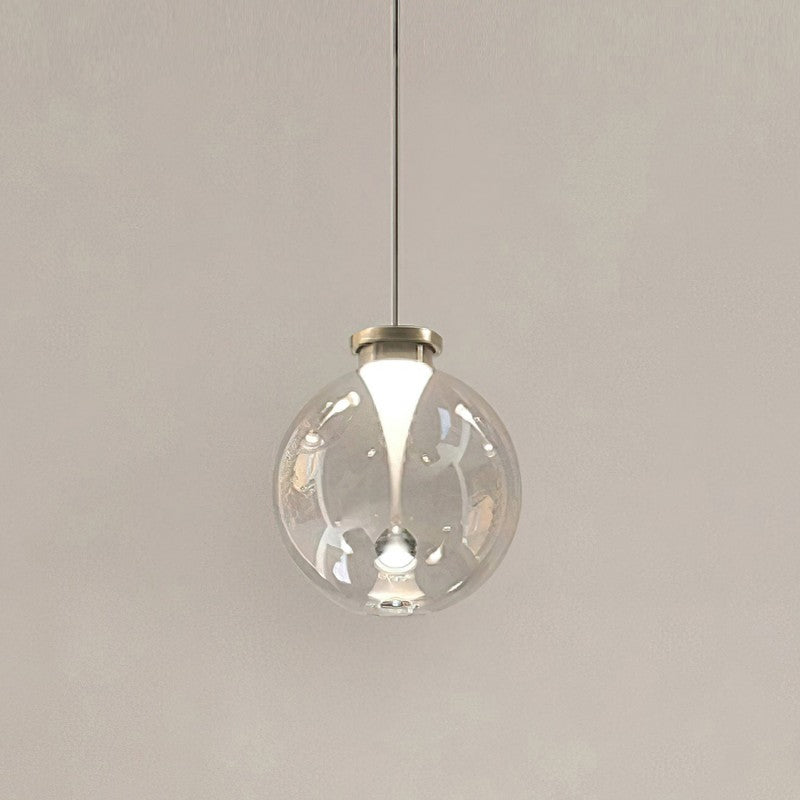Tinted Glass Globe Pendant Light