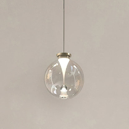 Tinted Glass Globe Pendant Light