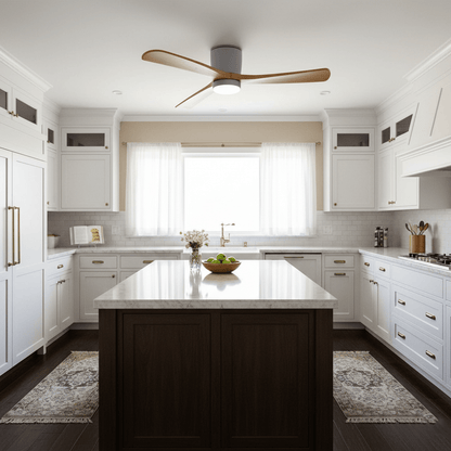 Sycamore Wood Flush Ceiling Fan