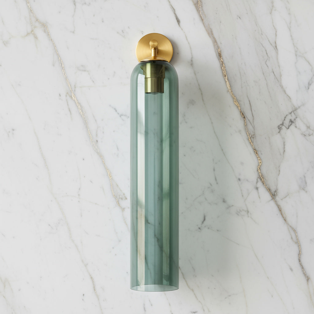 Lumessa Minimalist Glass Cylinder Wall Light