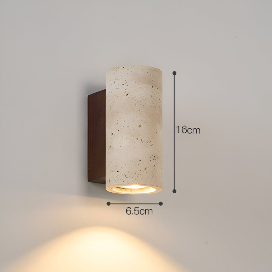 Torvela Japandi Travertine Wall Light