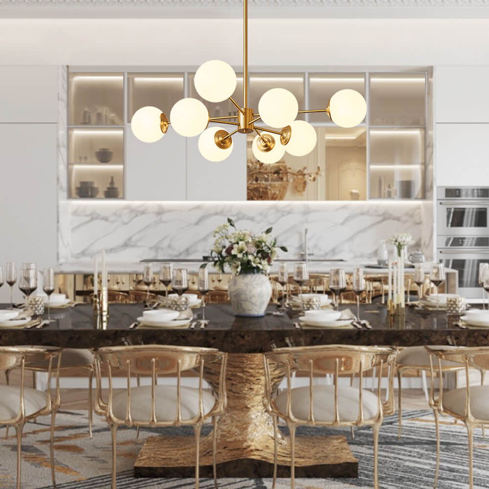 Spunik Opal Sphere Chandelier