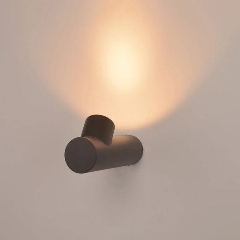 Metal Cylinder Outdoor Wall Light