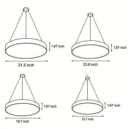 Circular Metal Ring Pendant Light