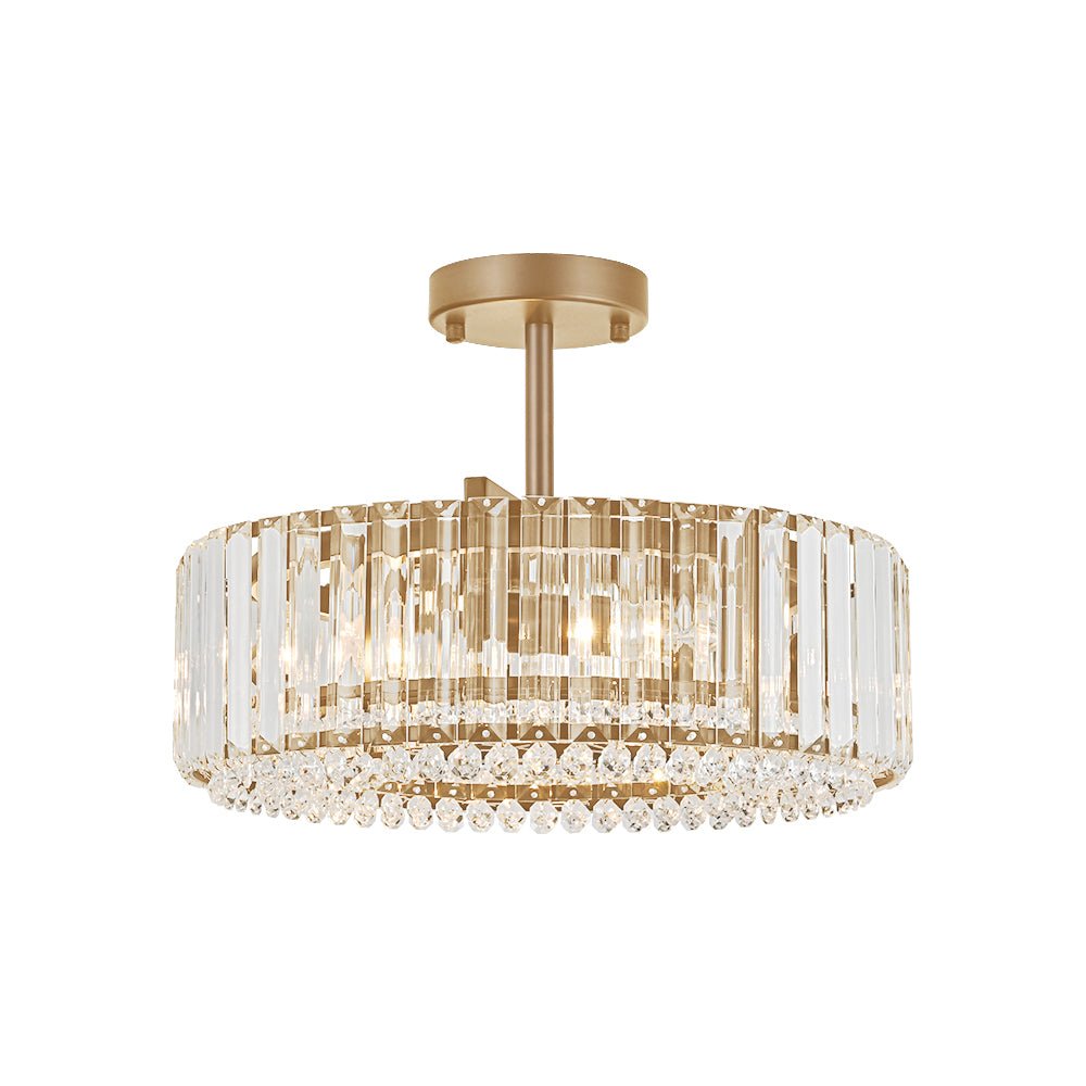 Glam Carved Crystal Ceiling Light