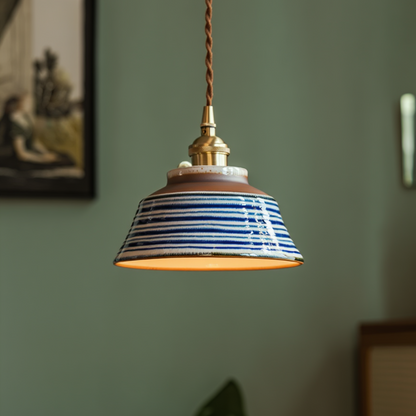 Tessaly Rustic Ceramic Pendant Light