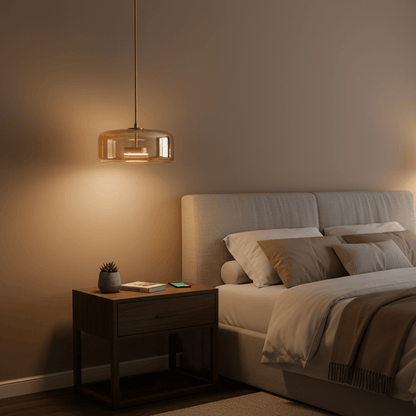 Hand-Blown Glass Dome Pendant Light