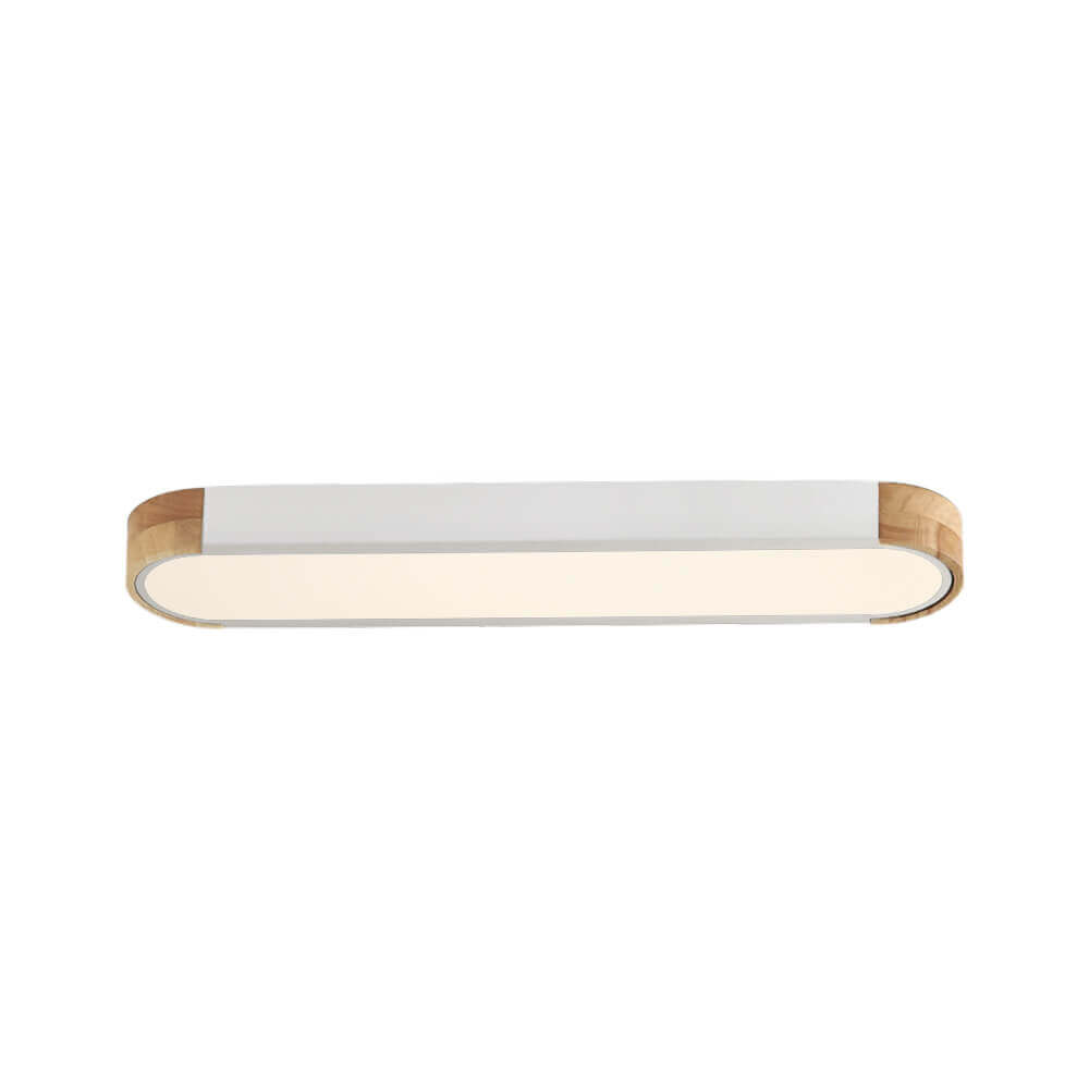 Ovalyn Minimalist Wood Oval LED Ceiling Light