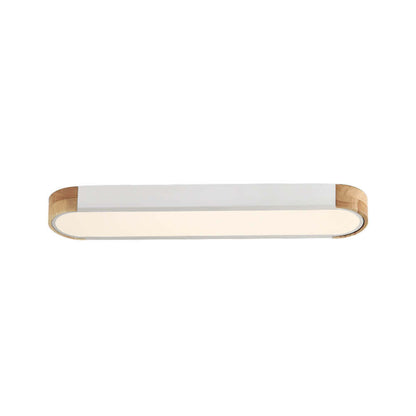 Ovalyn Minimalist Wood Oval LED Ceiling Light