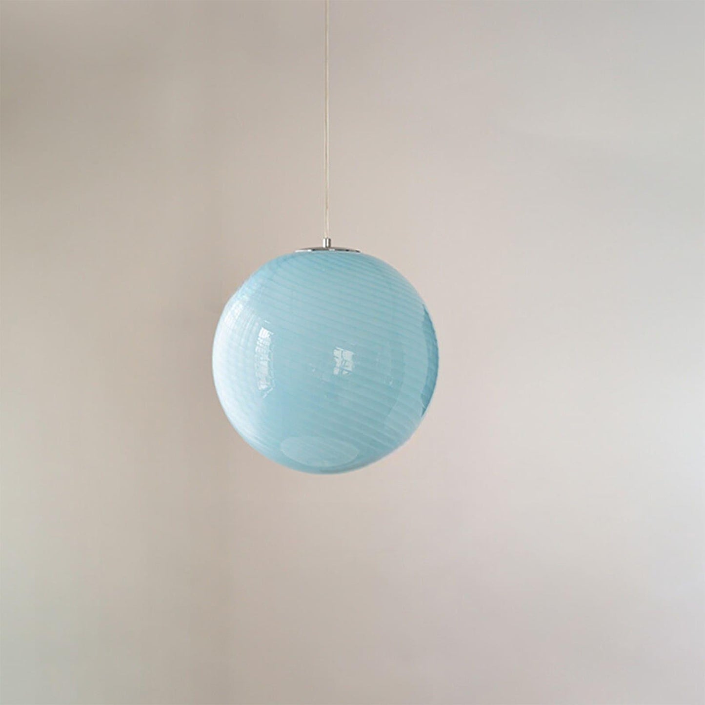 Swirled Glass Globe Pendant Light
