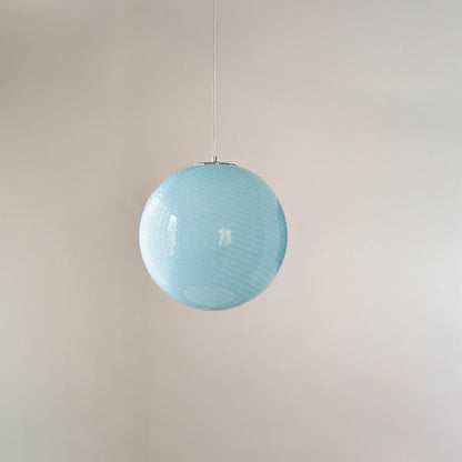 Swirled Glass Globe Pendant Light