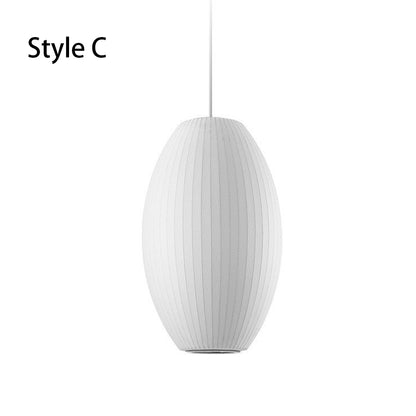 Pleated Silk Fabric Pendant Light