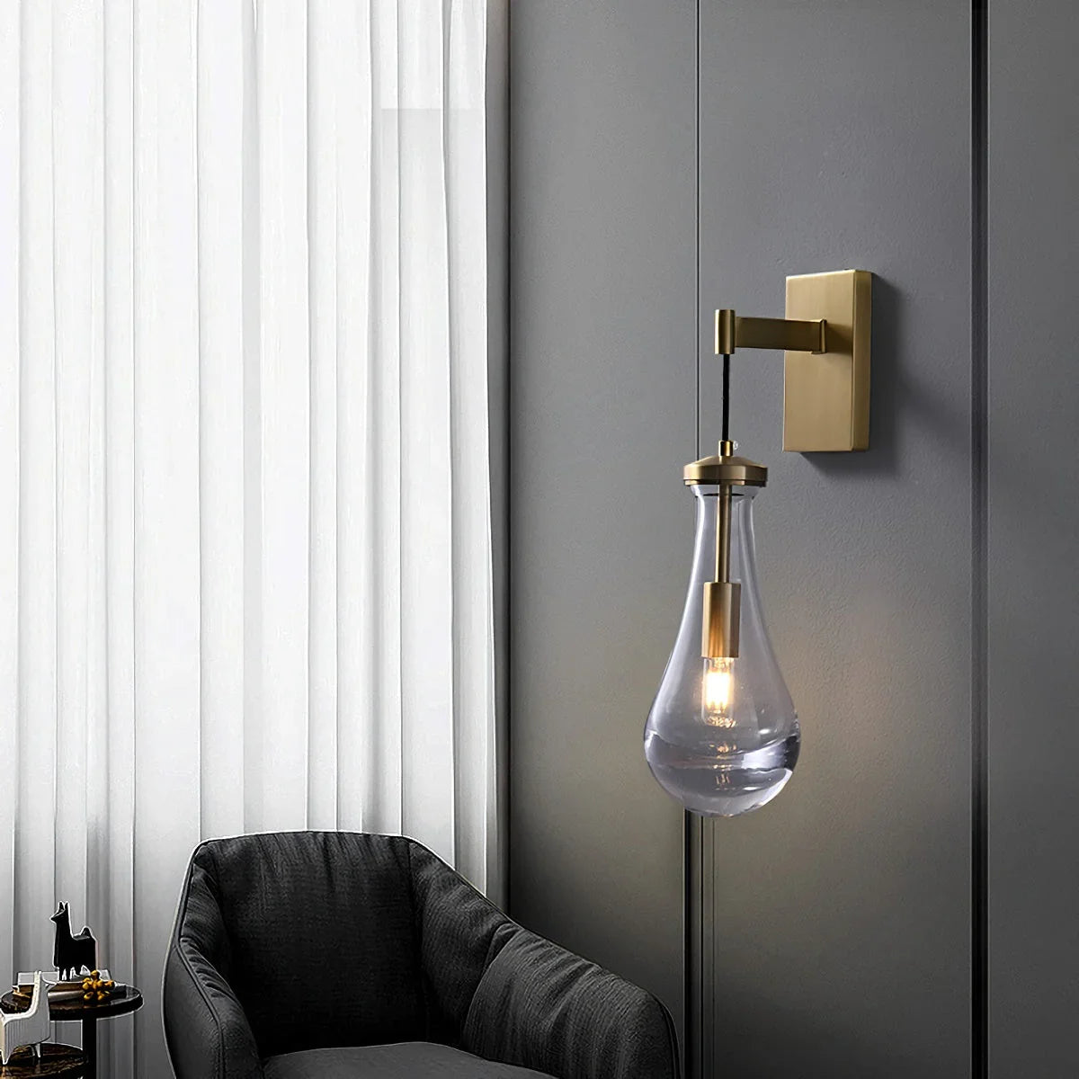 Teardrop Glass Wall Light