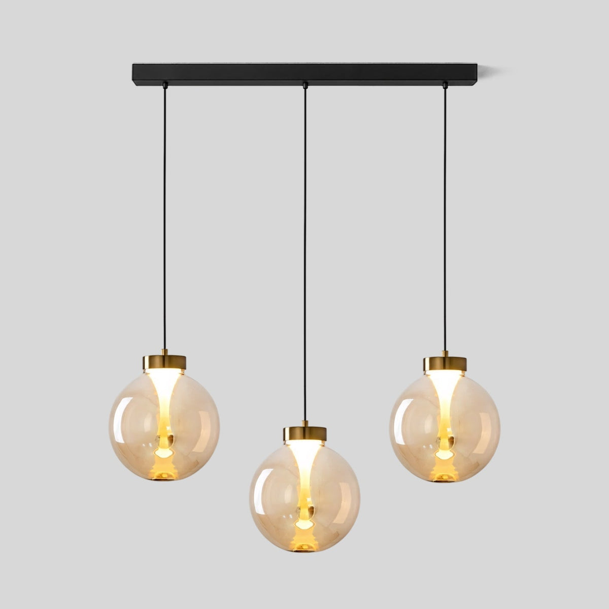 Tinted Glass Globe Pendant Light