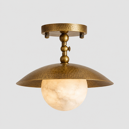 Hammered Dome Flush Ceiling Light