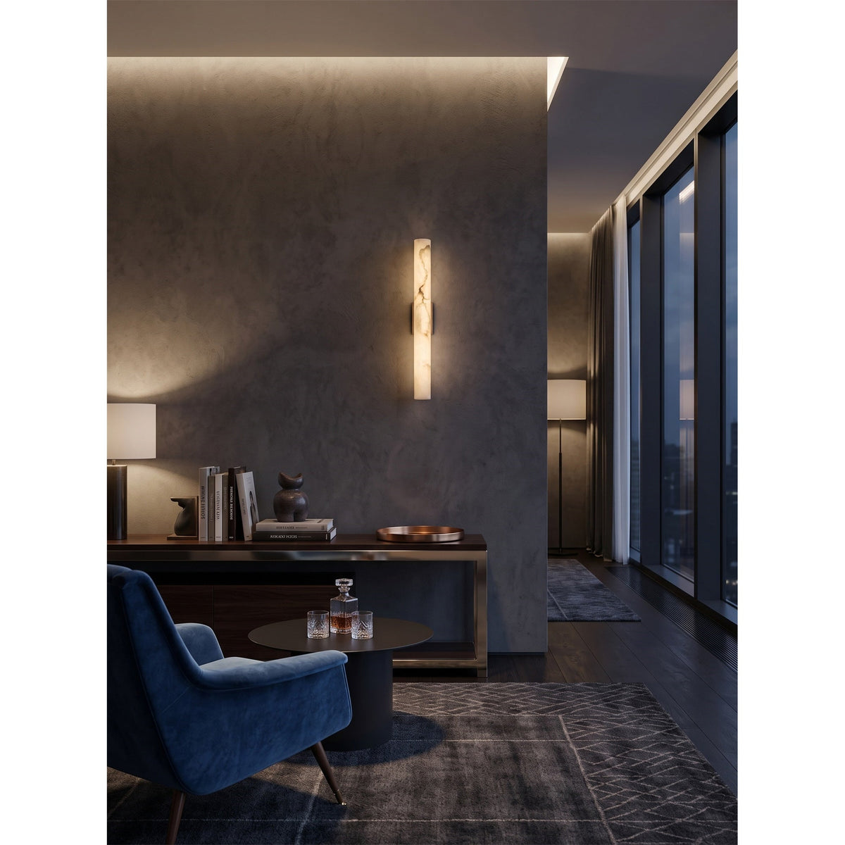 Sculptural Alabaster Wall Light