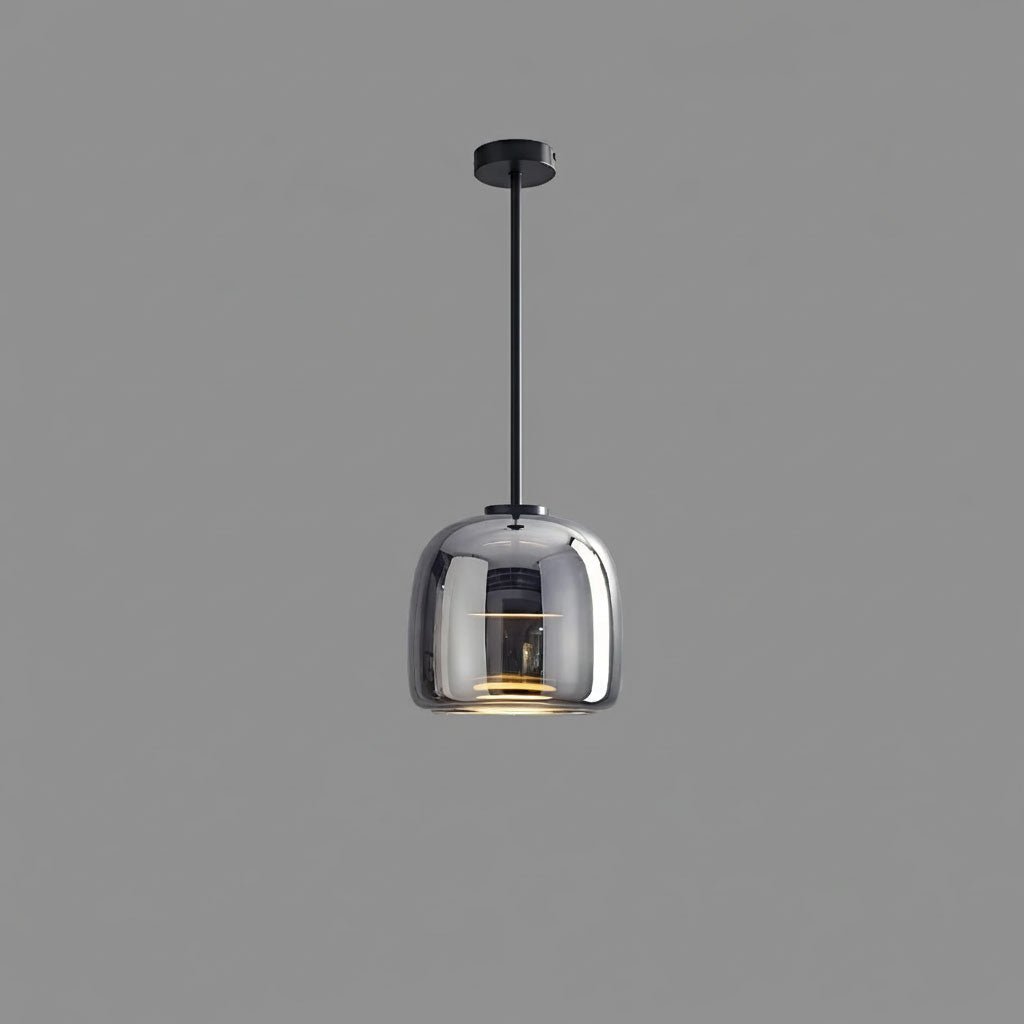 Hand-Blown Glass Dome Pendant Light