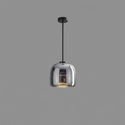 Hand-Blown Glass Dome Pendant Light