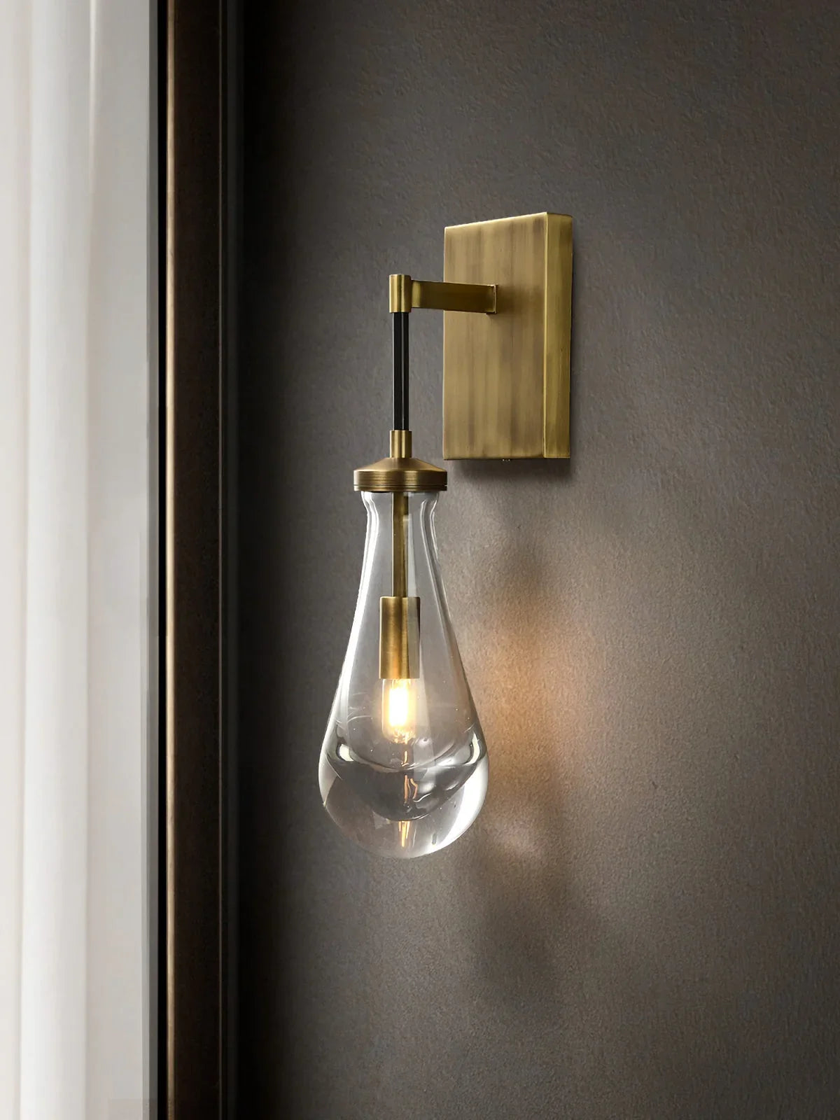 Teardrop Glass Wall Light