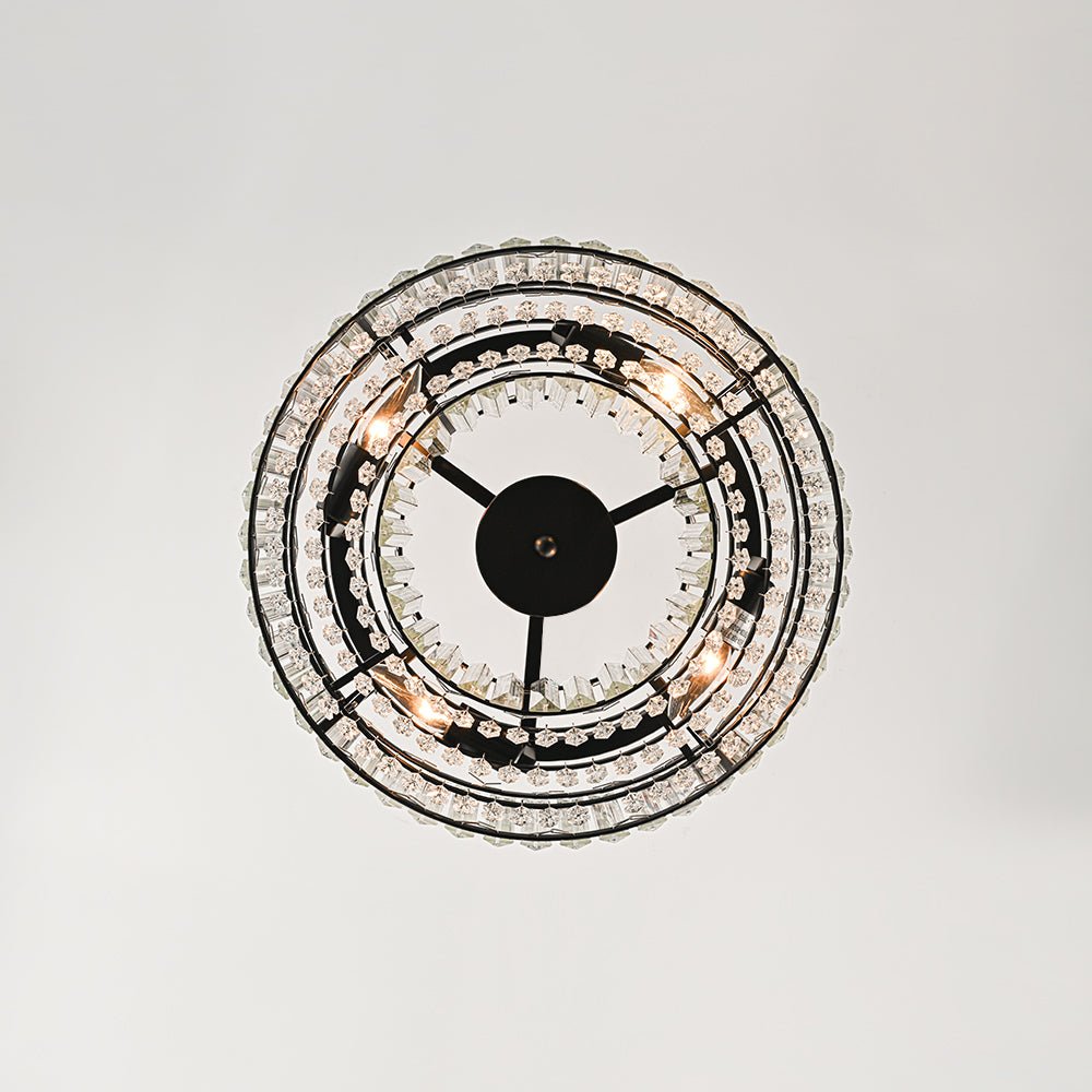 Glam Carved Crystal Ceiling Light