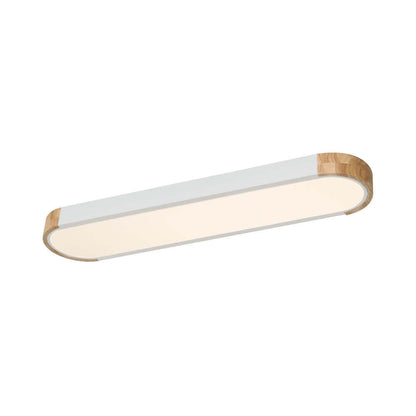 Ovalyn Minimalist Wood Oval LED Ceiling Light