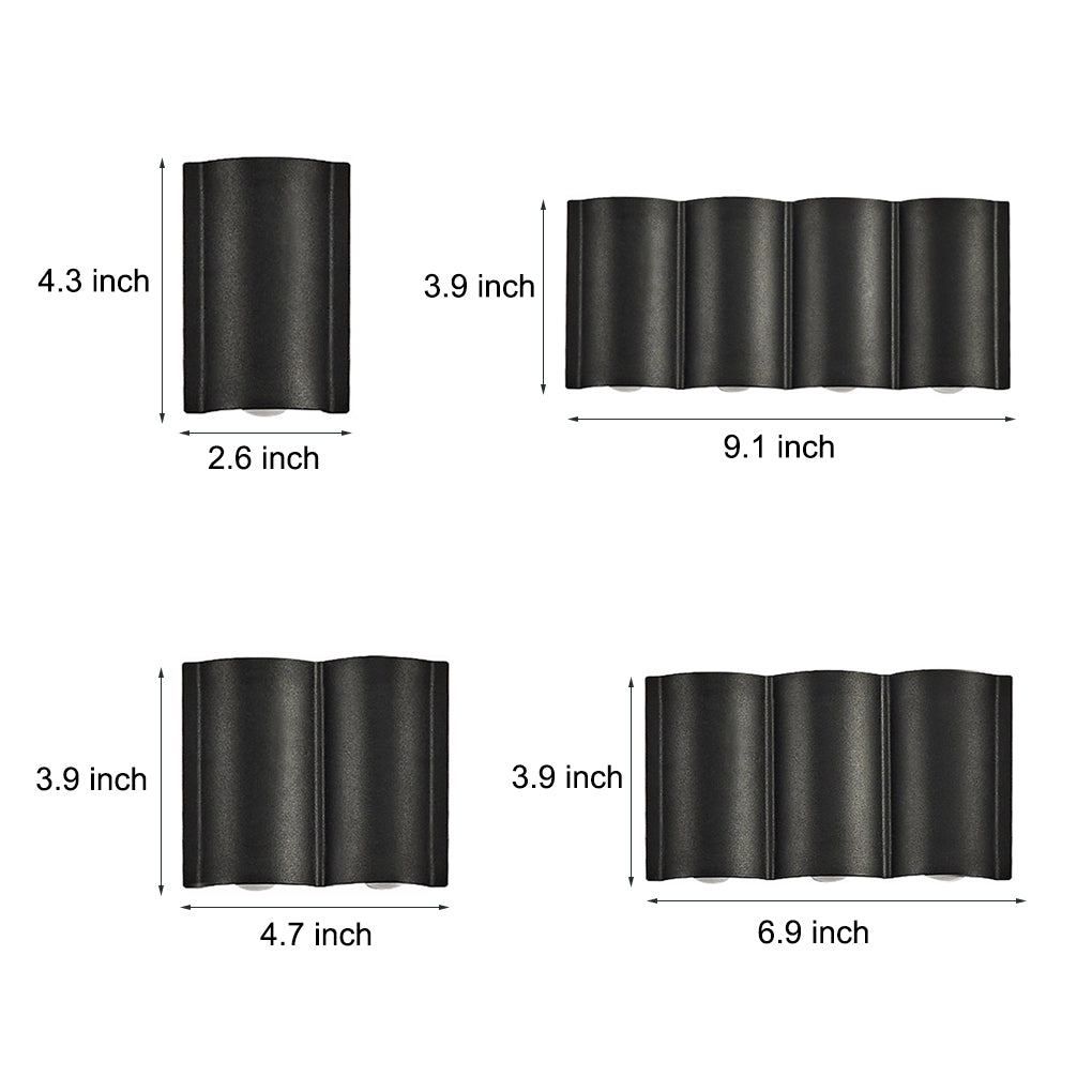Wave LED Outdoor Wall Light