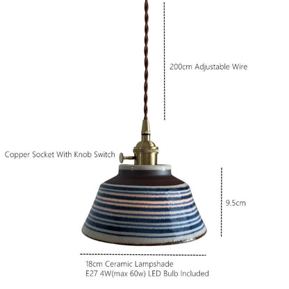 Tessaly Rustic Ceramic Pendant Light