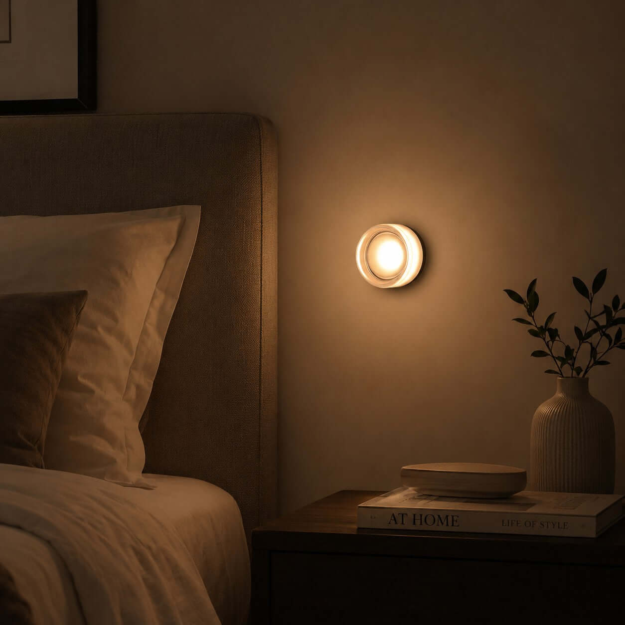 Round Coloured Wall Light