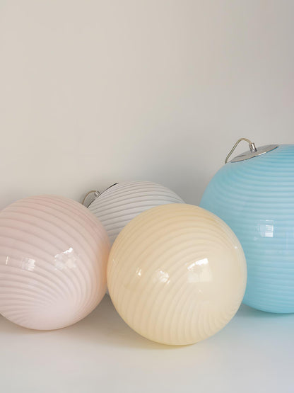 Swirled Glass Globe Pendant Light