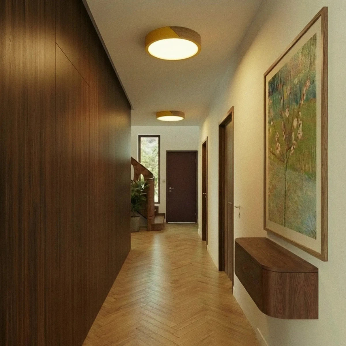 Rosvella Scandinavian Wood Ceiling Light