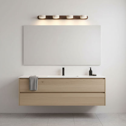 Travertine Wood Vanity Wall Light