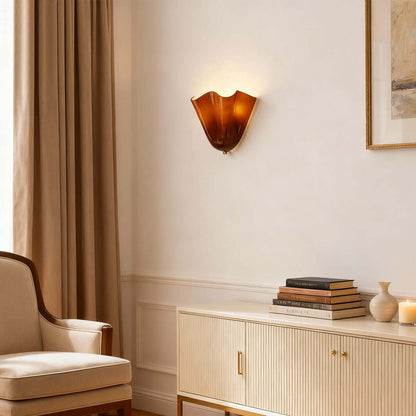 Draped Glass Wall Light