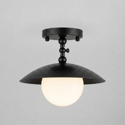 Hammered Dome Flush Ceiling Light