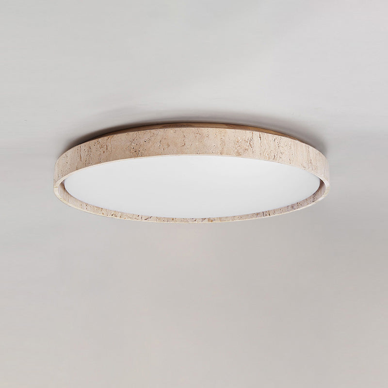 Walnut Travertine Disc Ceiling Light