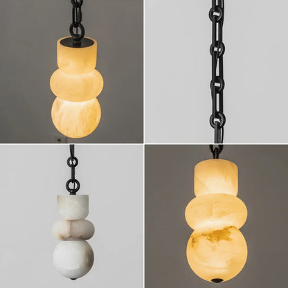 Alabaster Stone Cascade Chandelier