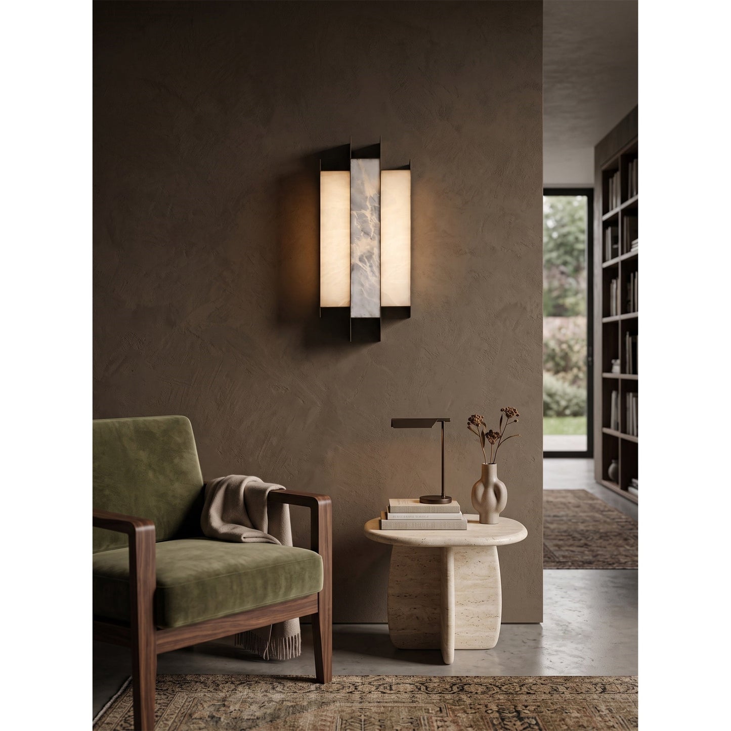 Sculptural Alabaster Wall Light
