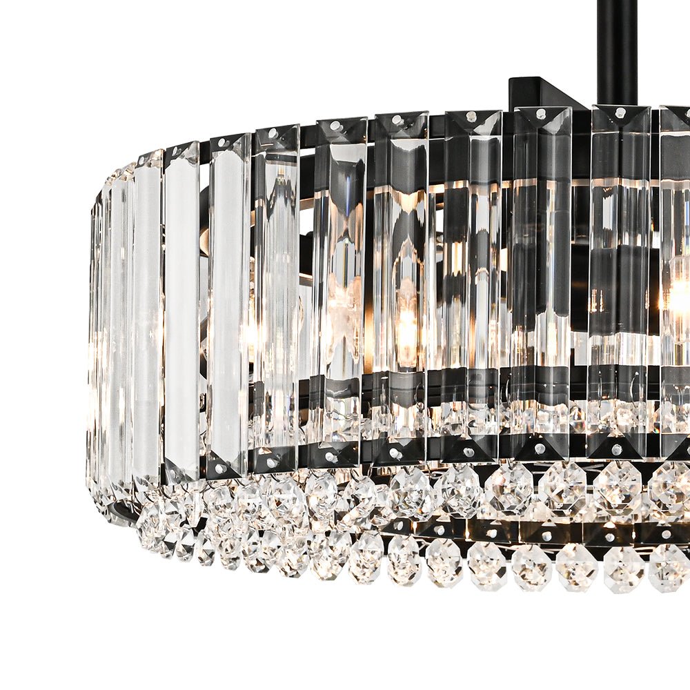 Glam Carved Crystal Ceiling Light
