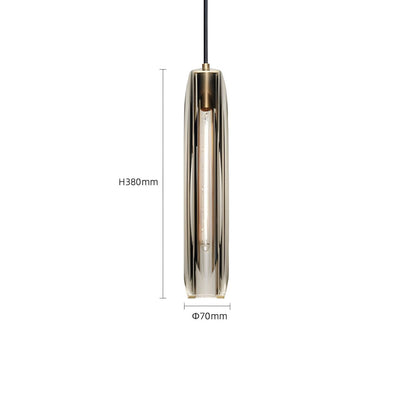 Brass Crystal Rod Pendant Light