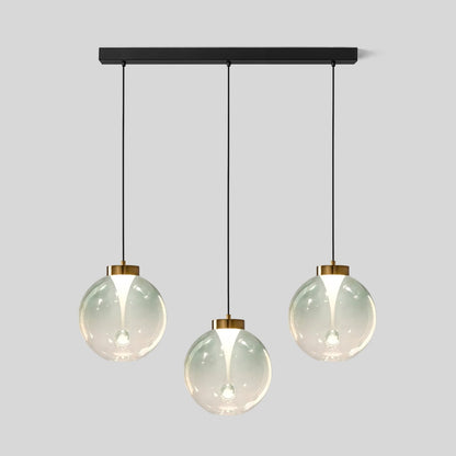 Tinted Glass Globe Pendant Light