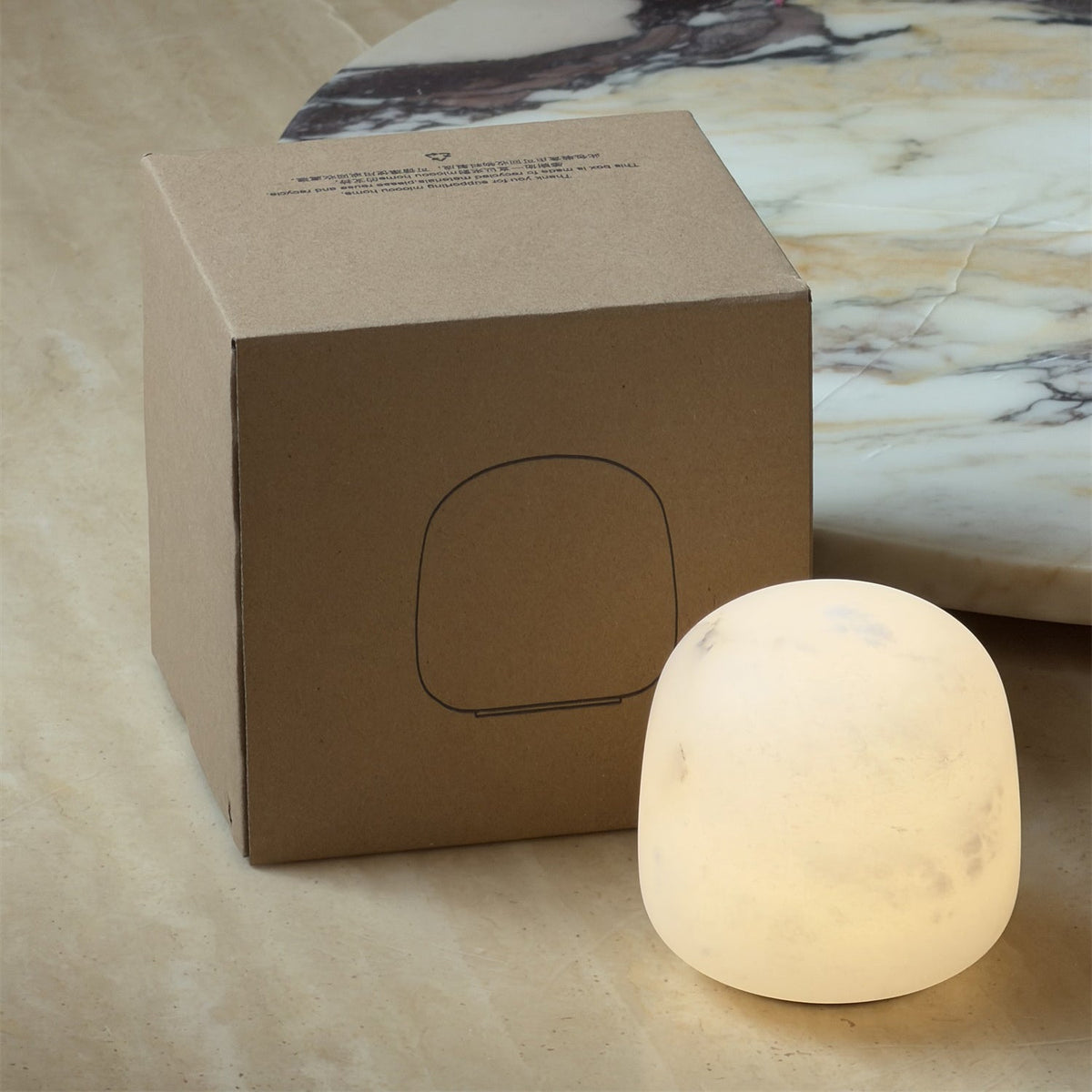 Alabaster Stone Cordless Table Lamp
