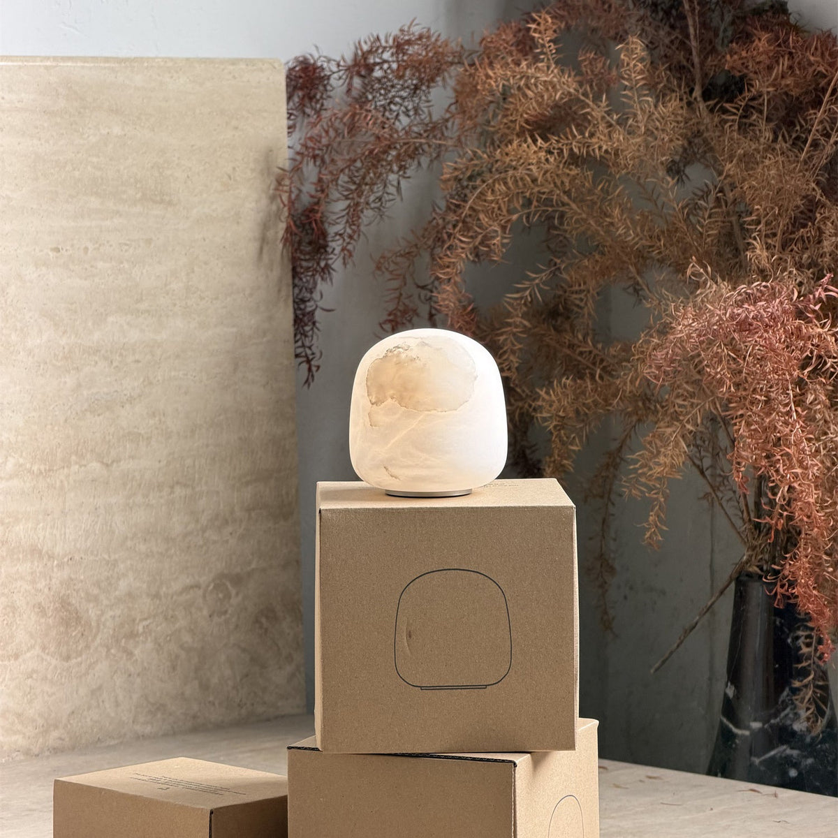 Alabaster Stone Cordless Table Lamp