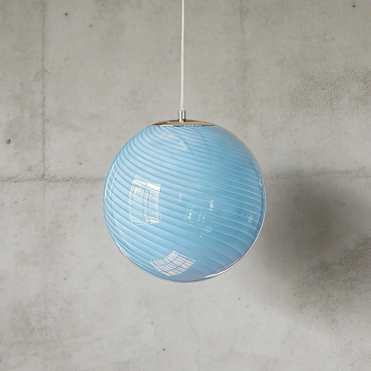Swirled Glass Globe Pendant Light