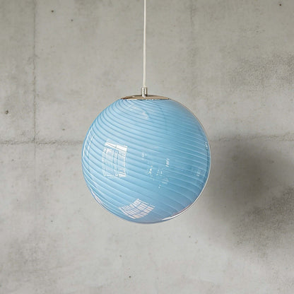 Swirled Glass Globe Pendant Light