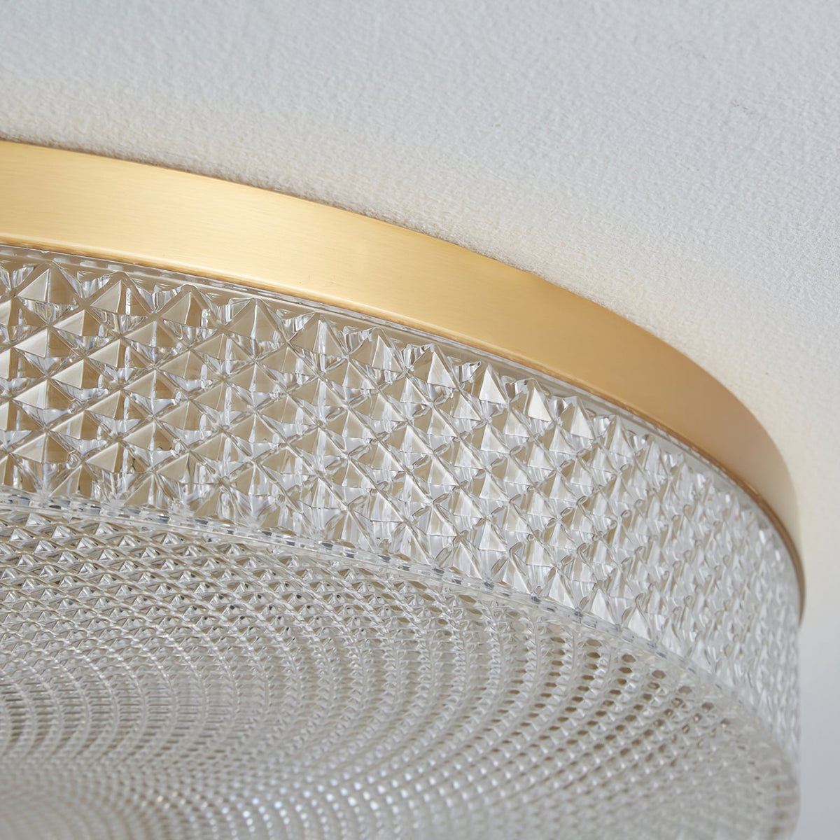 Faceted Acrylic Drum Ceiling Light