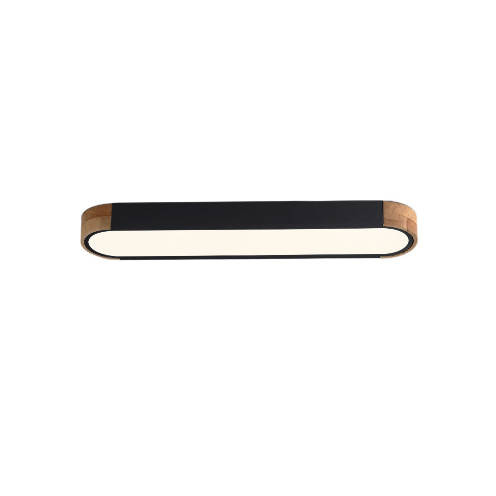 Ovalyn Minimalist Wood Oval LED Ceiling Light