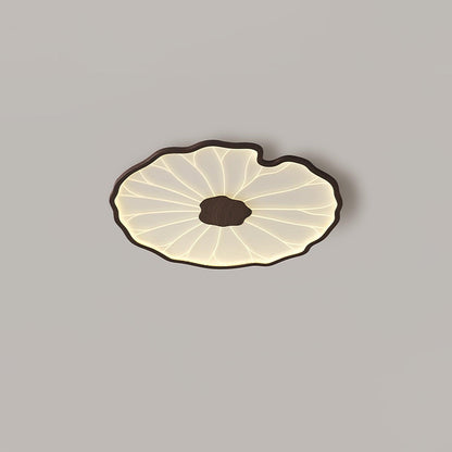 Waterlily Wood-Grain Ceiling Light