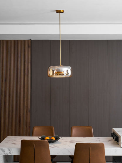 Hand-Blown Glass Dome Pendant Light