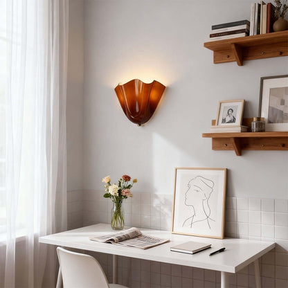 Draped Glass Wall Light
