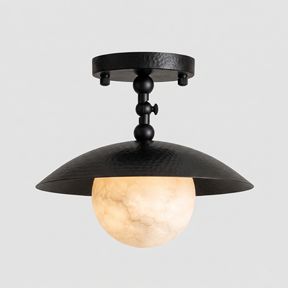 Hammered Dome Flush Ceiling Light